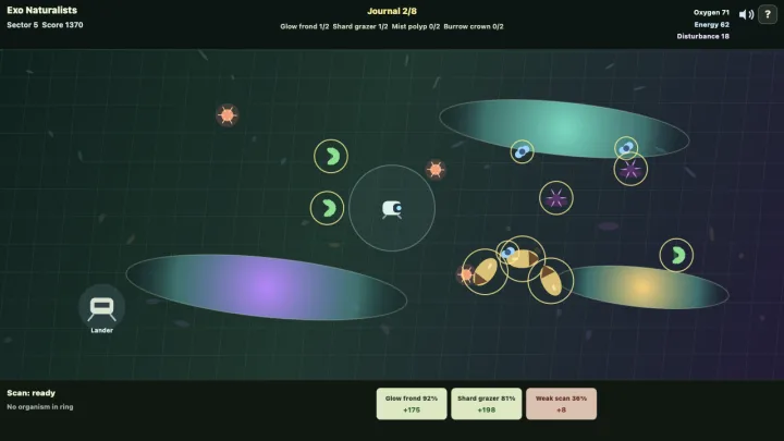 Exo Naturalists — sector survey in play